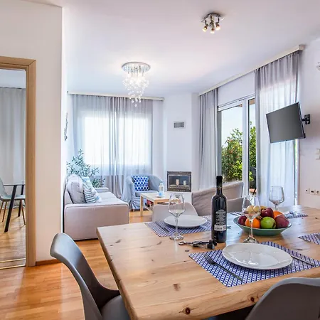 Dimitra Apartment With Private Pool And Sea View -The Ground Floor Of A Two Storey Building Daratsos Exterior photo